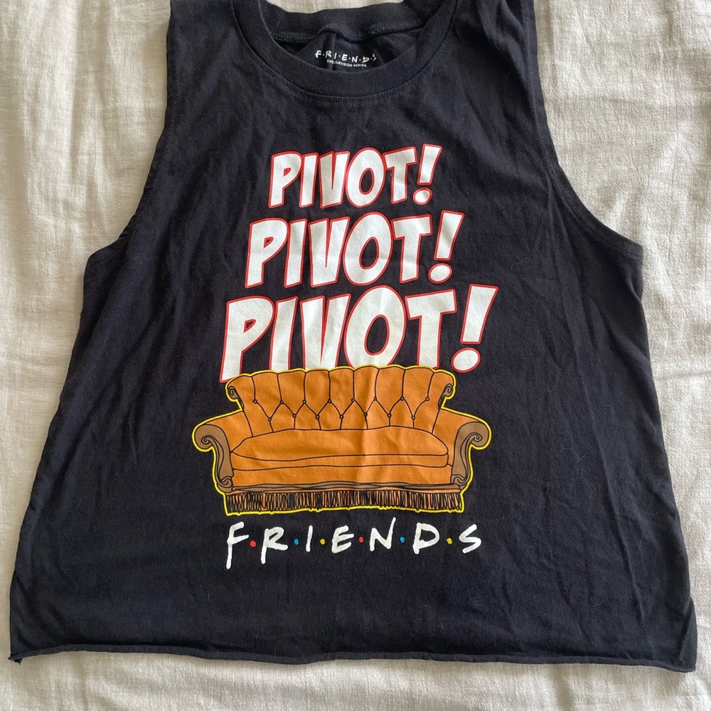 Black Friends Pivot Graphic Tank Top